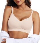 Women Wireless Bras Comfortable Push Up Bra No Underwire Bra Full Support Lift  Everyday Seamless Tshirt Bras Nude XL