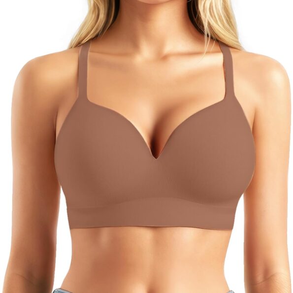 Bras for Women No Underwire Supportive Push Up s Wireless Full Coverage Plus Size T-Shirt Bra
