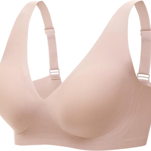 Deep V Bras for Women Wire Free Comfort Wireless s Adjustable Seamless Bra with Extender