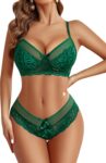 Lingerie Set for Women Lace Bra and Panty Sets 2 Piece Lace